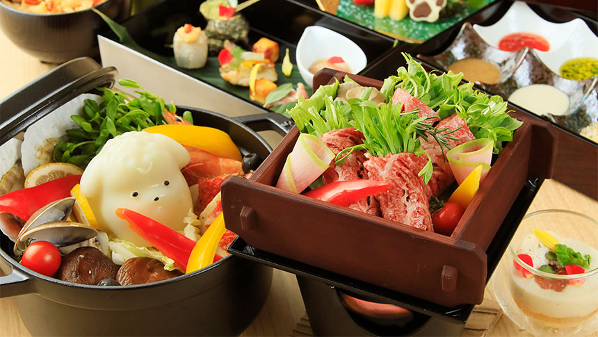 静岡県熱海市 ゆるり熱海 with DOGS 伊豆の海鮮と和牛を使った彩り豊かな会席料理