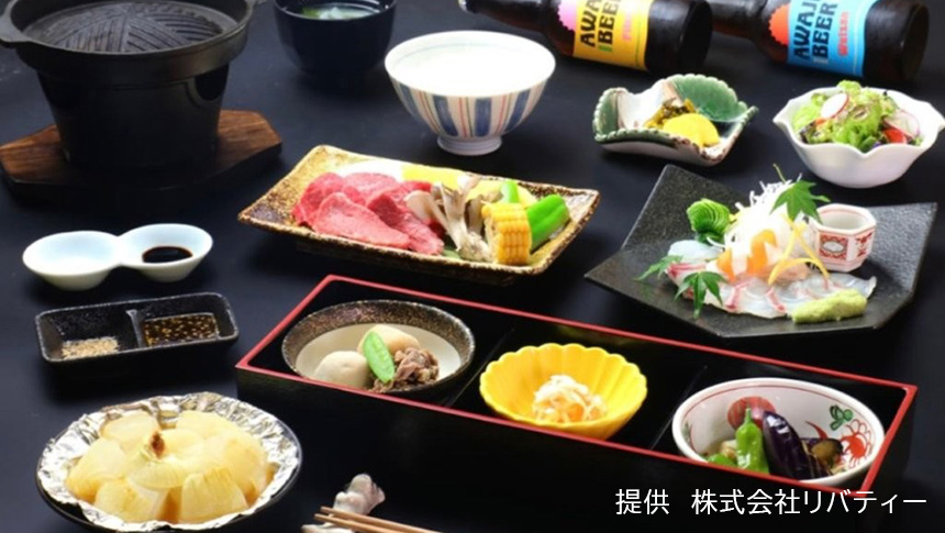 新鮮な海の幸と地元野菜を使った彩り豊かな会席料理と地ビール｜犬と泊まれる兵庫県淡路島の宿｜広大な天然芝のドッグランとプールが魅力！｜ガーデンリゾート淡路島