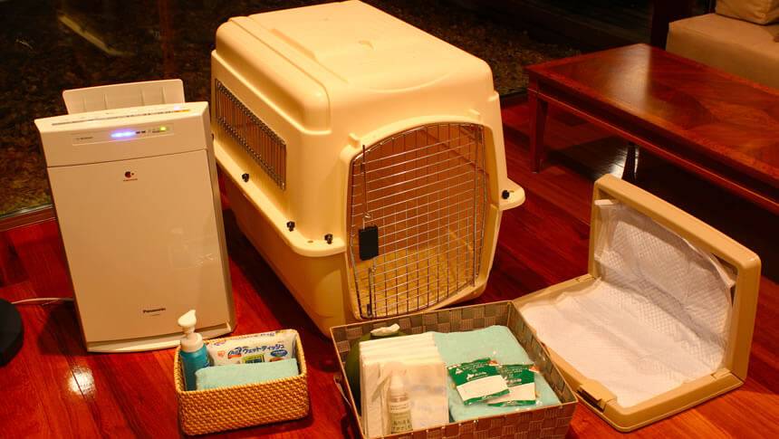 レジーナリゾート富士 Suites & Spaのケージやトイレなど充実した愛犬用アメニティ