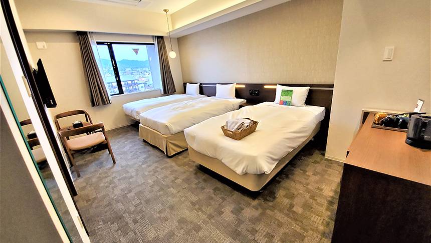 ホテルイルヴェルデ京都の眺望の良いツインルーム｜愛犬とゆったり過ごせる京都のホテル