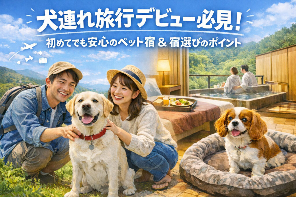 犬連れ旅行デビューにおすすめの、初めてでも安心して泊まれるペット同伴可能な宿を紹介 愛犬と泊まれるペットと泊まれる宿特集|ペット宿ドットコム