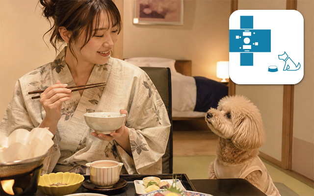 部屋食ができる愛犬と泊まれる宿
