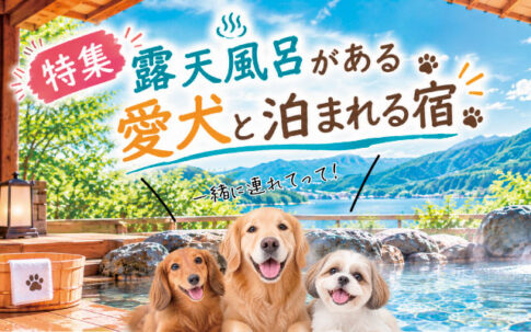 露天風呂がある愛犬と泊まれる宿特集。 次回の愛犬との旅行は、露天風呂をじっくり楽しめる宿に泊まりませんか？