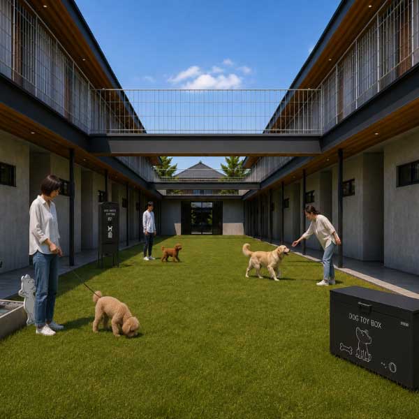 ゆるり熱海 with DOGSの独立型ヴィラと中庭ドッグラン