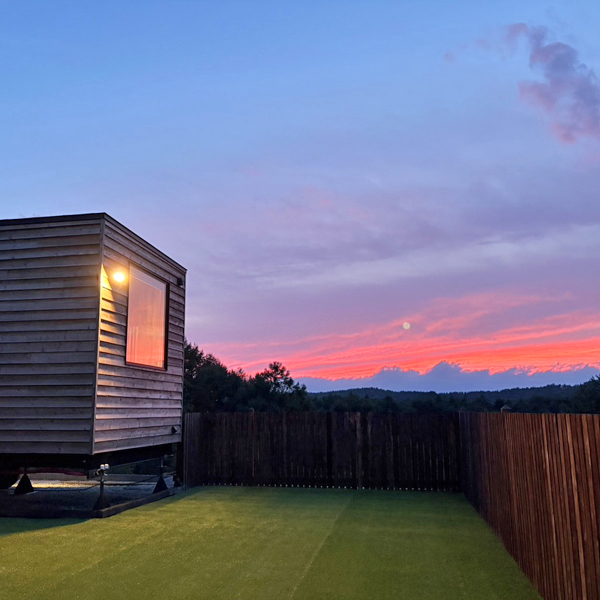 長野県 諏訪 INU邸 SKY TERRACE SUWAから望む美しい夕陽